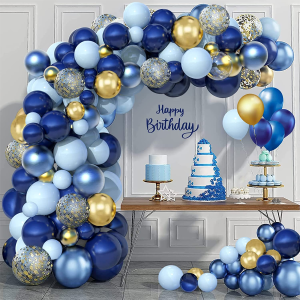 Balloon Arch Kit, 127Pcs Black Gold Balloon Arch Garland Kit, Black Gold Silver Birthday Balloons Arch Set for Men Boys Birthday Party Decoration, Wedding,Graduation, Anniversary,Retirement,New Year