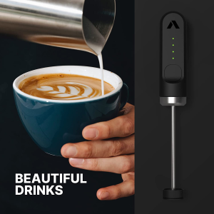 Subminimal Nanofoamer Lithium Handheld Milk Foamer | Make Premium Barista-Style Coffee Drinks at Home | Rechargeable Foamer for Cappuccino, Latte, Hot Chocolates and More