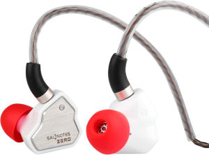 Linsoul 7Hz Salnotes Zero Hifi 10Mm Dynamic Driver In-Ear Earphone Microphone IEM with Metal Composite Diaphragm Stainless Steel Faceplate Detachable 2Pin OFC Cable (White, with Mic, Type C)