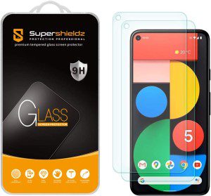 Supershieldz (2 Pack) Designed for Google Pixel 5 Tempered Glass Screen Protector, 0.33Mm, anti Scratch, Bubble Free