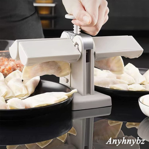 Home Dumpling Maker Press Type Automatic Dumpling Machine Small Pierogi Mold Simple to Use Easy to Clean, for Chinese Dumplings Ravioli Pies Dough Pastries Pierogi, Can Make Two at Once