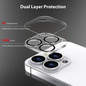 [2 Pack] ZUSLAB Camera Lens Screen Protector for Iphone 13 Pro/Iphone 13 Pro Max Tempered Glass-Anti-Scratch 9H Hardness HD Clear