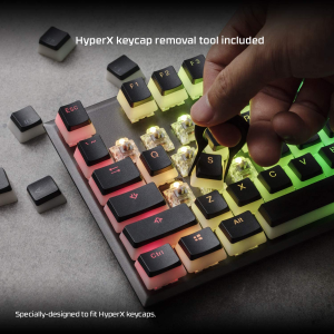 Hyperx Pudding Keycaps – Full Key Set – PBT – Black – English (US) Layout – 104 Key, Backlit, OEM Profile