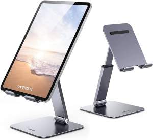 UGREEN Tablet Stand Height Adjustable, Aluminum Tablet Holder, Foldable Desktop Stand Compatible with Ipad Pro 12.9, 9.7, 10.5, Ipad Air Mini 4 3 2, Nintendo Switch, Surface Pro