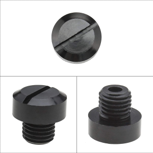 2Pcs M10X1.25Mm Mirror Hole Blanking Plugs Regular Thread Right-Hand Screws Bolts Black Compatible with CNC Aluminum Alloy Universal Motorcycle Parts