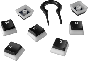 Hyperx Pudding Keycaps – Full Key Set – PBT – Black – English (US) Layout – 104 Key, Backlit, OEM Profile