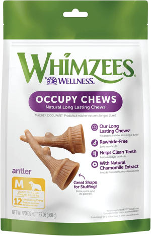 Whimzees Occupy Antlers M Value Bag 12’S