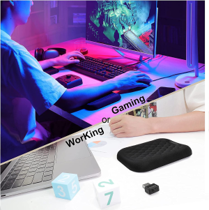 VAYDEER Ergonomic Wrist Rest Pad Armrest Pad Elbow Rest Pad, Prevent Hands Becoming ‘Mouse Hand’ Relieve Elbow Pain Computer Armrest Arm Wrist Rest Support Mouse Pad for Desk(6.3X4.3X0.76Inches Black)