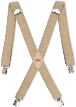 Dickies Men’S 1 1/2 Inch Solid Straight Clip Adjustable X Back Suspender