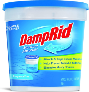 Damprid Refillable Moisture Absorber, Fragrance Free, 300 G