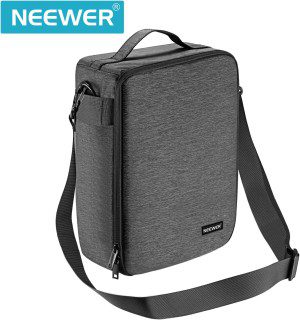 Neewer NW140S Waterproof Camera and Lens Storage Carrying Case, 8.7X5.9X12.6 Inches/22X15X32 Centimeters Soft Padded Bag for Canon Nikon Sony DSLR, 4 Lens or Flash, Trigger, Battery Accessories