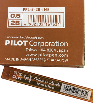 Pilot 0.5Mm 2B Polymer Leads Fine Mechanical Pencil Lead Refills Smooth and Dark – Made in Japan (6 Tubes, 12 Leads per Tube)