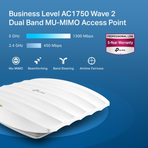 Tp-Link EAP245 V3 | Omada AC1750 Gigabit Wireless Access Point | Business Wifi Solution W/Mesh Support, Seamless Roaming & MU-MIMO | Poe Powered | SDN Integrated | Cloud Access & Omada App | White