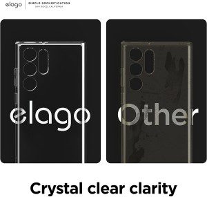 Elago Hybrid Clear Case Compatible with Samsung Galaxy S22 Ultra (6.8″), TPU + Polycarbonate Hybrid Technology, Anti-Yellowing, Full Body Protection – Shockproof Bumper Cover (Transparent)