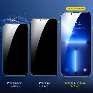 [2+2] SMARTDEVIL Privacy Screen Protector for Iphone 13 Pro Max 6.7Inch, 2 Pack anti Spy Tempered Glass and 2 Pack Camera Lens Protector [With Easy Installation Frame] [10X Military Grade Protection]