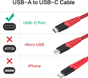 AHGEIIY USB Type C Cable, USB C Cable [3-Pack, 2M] USB C Charger Cable 3A Fast Charging USB a to USB C Cable for Samsung Galaxy S22 S21 S20 S10 S10+ and Other USB C Charger