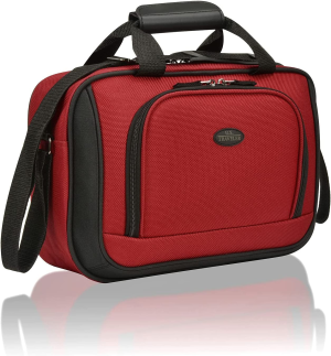 U.S. Traveler Rio Rugged Fabric Expandable Carry-On Luggage Set, Red, 2 Wheel, Rio Rugged Fabric Expandable Carry-On