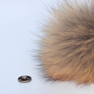 6.3 Raccoon Fur Pom Ball Shoes Boots Hat Handbag Charms DIY Snap Button