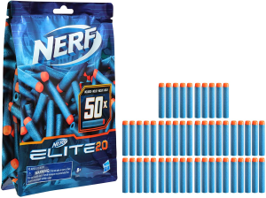 Nerf Elite 2.0-50 Dart Refill Pack – Compatible with All Nerf Elite Blasters – Outdoor Games and Toys for Kids & Hasbro Nerf Elite 2.0 – Commander RD-6 Blaster