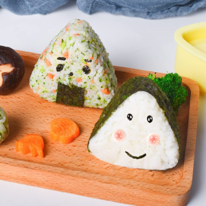 FUNGYAND 6 in 1 Onigiri Mold Musubi Set, Includes 2 Classic Triangle Onigiri Mold, 1 Musubi Maker, 1 Rice Ball Maker, 1 Seaweed Nori Punch Embossing Mold, 1 Mini Rice Spoon