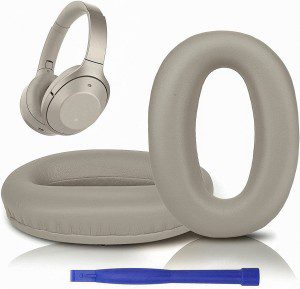 SOULWIT Ear Pads Cushions Replacement, Earpads for Sony WH-1000XM2 (WH1000XM2) & MDR-1000X (MDR1000X) Headphones, Noise Isolation Memory Foam, Added Thickness (Gold)