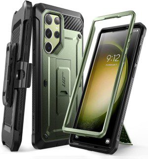 SUPCASE Unicorn Beetle Pro Case for Samsung Galaxy S23 Ultra 5G (2023), Full-Body Dual Layer Rugged Belt-Clip & Kickstand Case without Built-In Screen Protector (Guldan)