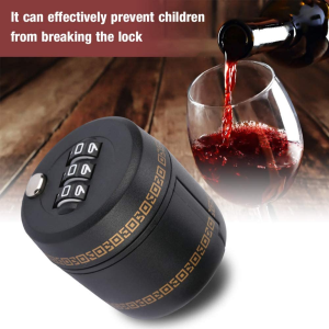 Wine Lock, Zinc Alloy Wine Bottle Password Lock Three-Digit Combination Pass Code Wine Protector Locks Bottle Password Lock