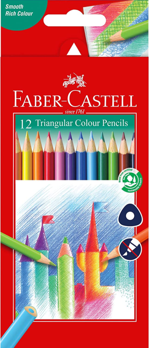 Faber-Castell Tri Colour Pencils, Pack of 12, (16-115853)