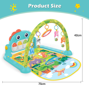 REMOKING Tummy Time Baby Gym Play Mats,Kick & Play Piano Gym for Infants Baby Toys 3 6 9 12 Months,Musical Activity Center W/Lights Sounds for Toddler Sensory Play,Baby Gifts for Newborn Boys Girls