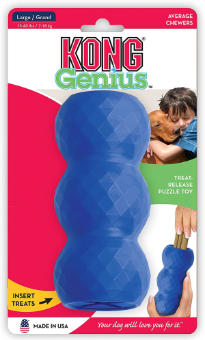 KONG – Genius Mike – Interactive Treat Dispensing Dog Puzzle Toy (Assorted Colours) – for Large Dogs