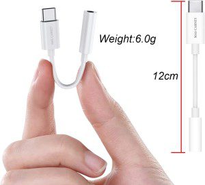 【2-Pack, Black + White】 MAS CARNEY USB Type C to 3.5 Mm Female Aux Adapter, Hifi Sound Headphone Jack, Compatible with Huawei Google Pixel Mi Moto Z Pro Macbook