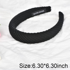 Padded Knitted Wide Headbands for Women Girls Chunky Sponge Hairbands Thick Puffy Head Band Vintage Puffy Knit Headbands for Women Christmas Party Headbands Hair Accessories