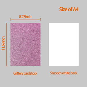 Glitter Cardstock Paper, 40 Sheets 20 Colors, Colored Cardstock for Cricut, Premium Glitter Paper for Crafts, A4 Glitter Card Stock for DIY Projects, Sparkly Paper for Card Making, 250 GSM