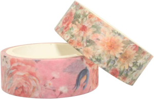 Yubbaex 10 Rolls Spring Flowers Washi Tape Set Masking Decorative Tapes (Warm Tone)