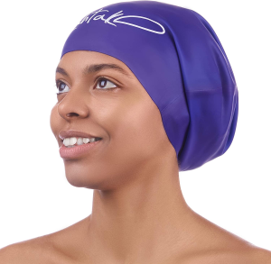 Long Hair Swim Cap | Swimming Caps for Women Men | Extra Large XL Waterproof Silicone | Dreadlocks Braids Afro Hair Extensions Weaves Dry Hair | Durable Adult Swim Hat | Open Water Swimming Pool