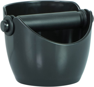 Avanti Compact Espresso Coffee Grounds Knock Box with Removable Knock Bar and Non-Slip Base Black