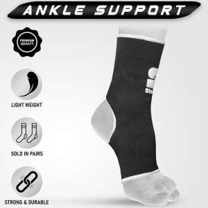 Stealth Sports Ankle Support Wraps – Muay Thai Ankle Sleeves for Martial Arts, Gym – Durable and Reliable Boxing Gear – Ankle Wraps Guard for Kick Boxing, MMA & Combat Sports (S/M)