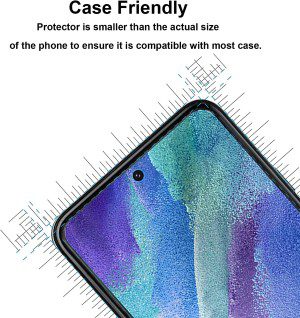 HEYUS [3 Pack] for Samsung Galaxy S21 FE 5G Screen Protector, 9H Hardness Premium Tempered Shatterproof Glass Screen Protector Case Friendly Film for Samsung Galaxy S21 FE 5G