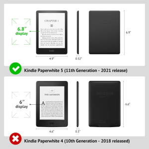 OLAIKE Case for All-New 6.8″ Kindle Paperwhite (11Th Generation – 2021 Release), Durable Smart Cover with Auto Sleep/Wake, Only Fit 2021 Kindle Paperwhite or Signature Edition, Purple