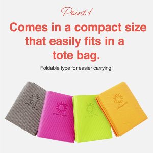 Primasole Folding Yoga Travel Pilates Mat 1/4″ Thick. Easy to Carry for Yoga, Pilates Fintess, Workout.