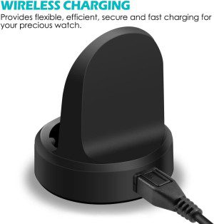 Wireless Charger for Samsung Gear S3, Frontier and Classic, AFUNTA Charging Dock Cradle with USB Cable for Galaxy Gear S3 Smart Watch Accessory