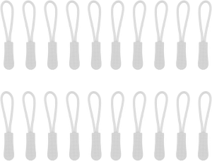 TORMEN Zipper Pulls Zipper Extension Nylon Cord Zipper ?Tag Replacement for Clothes Suitable for Backpacks, Jackets, Suitcases, Wallets, Handbags(20 Pcs Gray)