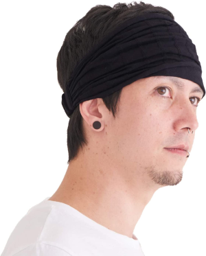 CHARM Wide Headband Bandana for Women – Mens Large Hair Turban Head Wraps Boho Band