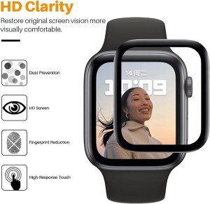 [3 Pack] Screen Protector for Apple Watch Series 9/8/7 41Mm, Electro-Weideworld Anti-Scratch High Definition Screen Protector for Iwatch Series 9/8/7 41Mm