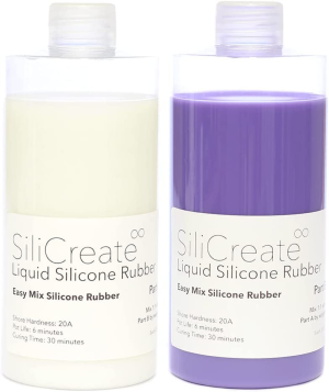 Silicreate Fast Purple Silicone Rubber | Quick Setting Easy Mix Silicone for Mould Making and Casting | 1KG, 2KG, 4KG, 10KG (10KG)