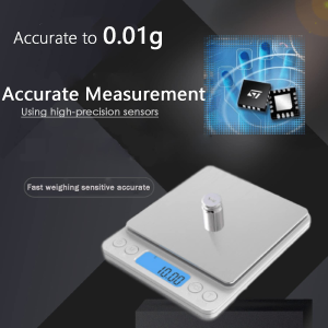 USB Rechargeable Kitchen Scale Digital Multifunctional Food Scale 3000G 0.01Oz/0.1G Electronic Cooking Scale Stainless Steel Food Scale with LCD Display Suitable for Kitchen Baking and Cooking