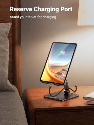 UGREEN Tablet Stand Adjustable Compatible for Ipad, Aluminum Tablet Holder for Desk Compatible with Ipad Pro 12.9, 9.7, 10.5, Ipad Air Mini 4 3 2, Iphone 15 Pro Max, Nintendo Switch, Surface Pro