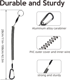 Fishing Pliers Valuehall Split Ring Pliers Hook Remover Fish Holder Stainless Steel Fishing Tools with Sheath and Safety Coiled Lanyard for Cut Fishing Line Pressure Plummet V8C01