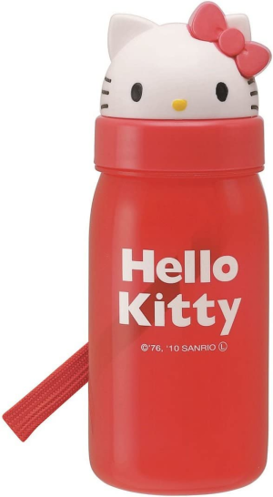Skater Hello Kitty Die-Cut Straw Bottle 350 Ml Capacity