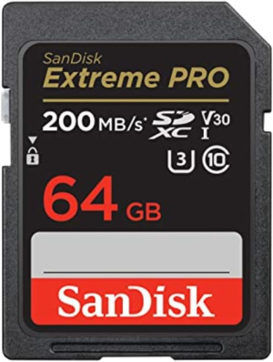 Sandisk 64GB Extreme PRO SDXC UHS-I Memory Card – C10, U3, V30, 4K UHD, SD Card – SDSDXXU-064G-GN4IN